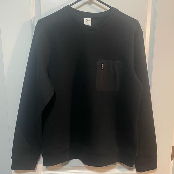 ZYIA Other - Zyia Mens Black Long Sleeve T with Front Zip Pocket Sz M